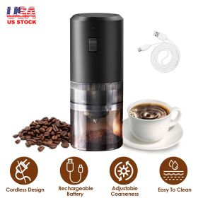Cordless Electric Coffee Bean Grinder -Rechargeable Battery, 5 Levels With Removable Cup