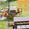 Vertical Standing Caddy With Paper Towel Holder, Hooks & Baskets Accessories Storage Rack