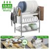 3-Tier Dish Drainer w/ 3 Drain Trays