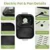 2-in-1 Non-Stick Hot Pot and Griddle with Glass Lid, Portable, Fast Heating for 1-2