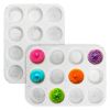 2 Pack - 12 Cups Nonstick Silicone Muffin Pans