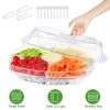 Perfect Fruit Ice Serving Tray with Lid and 4 Compartments