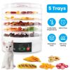 5 Layer Electric Clear Food Dehydrator with Adjustable Thermostat Timer