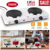 2000W Dual Countertop Electric Burner with 5 Gear Temperature Control
