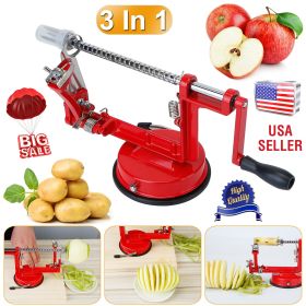 3-in-1 Manual Apple Peeler and Corer w/ Zinc Alloy Suction Base
