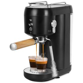 Espresso Machine With Adjustable Milk Frother Steam Wand 33.8OZ For Espresso Latte
