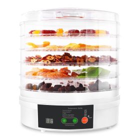 5 Layer Electric Clear Food Dehydrator with Adjustable Thermostat Timer