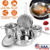 Stainless Steel Fast Even Heat Induction Cookware Set