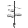 Vertical Standing Caddy With Paper Towel Holder, Hooks & Baskets Accessories Storage Rack