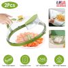 2Pcs Transparent Microwave Covers for Food Splatter Guard with Handle, Adjustable Steam Vents