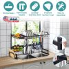 2-Tier Stainless Steel Large Over the Sink Dish Drying Rack Drainer & Organizer