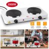 2000W Dual Countertop Electric Burner with 5 Gear Temperature Control