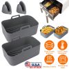 2 Reusable Air Fryer Silicone Liners with 1 Pair of Mittens for 6-8 Quart Oven Air Fryer