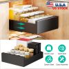 Carbon Steel Pull Out Cabinet Organizer, Slide Out Drawer, Quiet Slide Rail, Black 11.81x16.92x2.75 inch