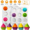 2 Pack - 12 Cups Nonstick Silicone Muffin Pans