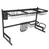 2-Tier Stainless Steel Large Over the Sink Dish Drying Rack Drainer & Organizer