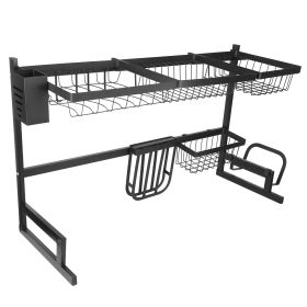 2-Tier Stainless Steel Large Over the Sink Dish Drying Rack Drainer & Organizer