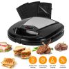 3 in 1 Electric Sandwich Maker with Removable Non-Stick Plates, Cool Touch Handle