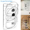Mounted Pot Lid Rack for Cabinet Door Wall 5 Lids