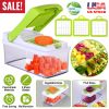 Stainless Steel Vegetable & Fruit Chopper Set w/3 Blades