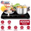 4000W Portable Dual Burner Induction Hot Plate with 9 Power & 9 Temperatures, 0-3 Hour Timer