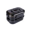 Bento Box Double Layer Lunch Box with Removable Stainless Steel Tray, Leakproof & Microwave Safe