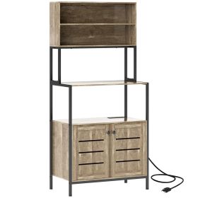 Baker's Rack with Storage Shelves