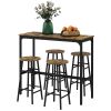 Pub Table and Chairs Set for 4