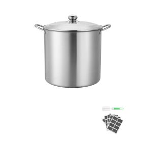 21 QT Stainless Steel Canning Pot with Rack and Lid