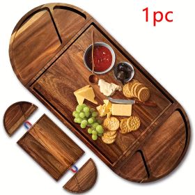 Extra Large 26" X 13" Magnetic Acacia Wood Charcuterie Board with Handles