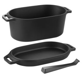 3.5 Quart Enameled Cast Iron Dutch Oven with Lid and Dual Handles