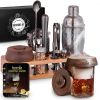 13 pcs Bamboo Stand Bartender Kit Set