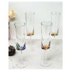 Set of 4 (4oz) Oval Halo Plastic Champagne Flutes