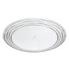 Set of 4 - 12" Designer Swirl Acrylic Dinner Plates, Crystal Clear, Reusable