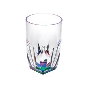 Set of 4 Hi Ball (17oz) Rainbow Diamond Acrylic Drinking Glasses