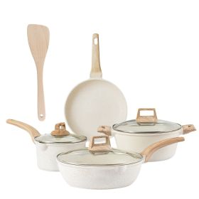 Nonstick Cookware Set of Pots and Pans Set, White