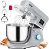 VEVOR  7.4 Qt Stainless Steel Bowl 660W Electric Stand Dough Mixer with  6 Speeds, LCD Screen, Tilt-Head & Dough Hook