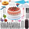 206 PCS Baking and Cake Decorating Supplies Kit With Cake Turntable Stand