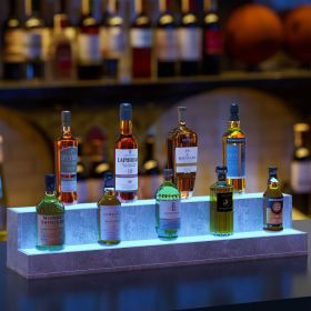 37 Inch LED Lighted Bar Display Shelf with App & Remote Control