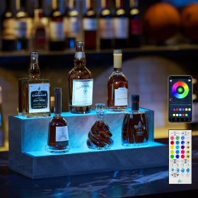 20 Inch LED Lighted Liquor Bottle Display Shelf with App & Remote Control