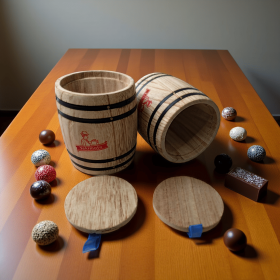 Yakimoto 2-Pack Mini Wood Canisters Set