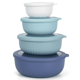 8 Piece Nesting Mixing Bowl with Lids Set