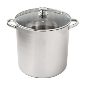 Stainless Steel 16-Quart Stock Pot with Glass Lid