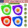 4 Pack Egg Poachers Silicone Egg Poaching Cups - BPA Free Non-Stick for Microwave or Stovetop