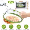 2Pcs Transparent Microwave Covers for Food Splatter Guard with Handle, Adjustable Steam Vents