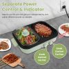 2-in-1 Non-Stick Hot Pot and Griddle with Glass Lid, Portable, Fast Heating for 1-2