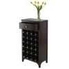Ancona Modular Wine Cabinet with One Drawer, Holds 24-Bottles