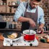 2000W Double Electric Burner Portable Stove with 5 Gear Temperature Control