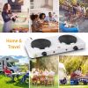 2000W Double Electric Burner Portable Stove with 5 Gear Temperature Control