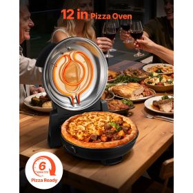 12 in Electric Pizza Oven with 5-Mode Temperature Control